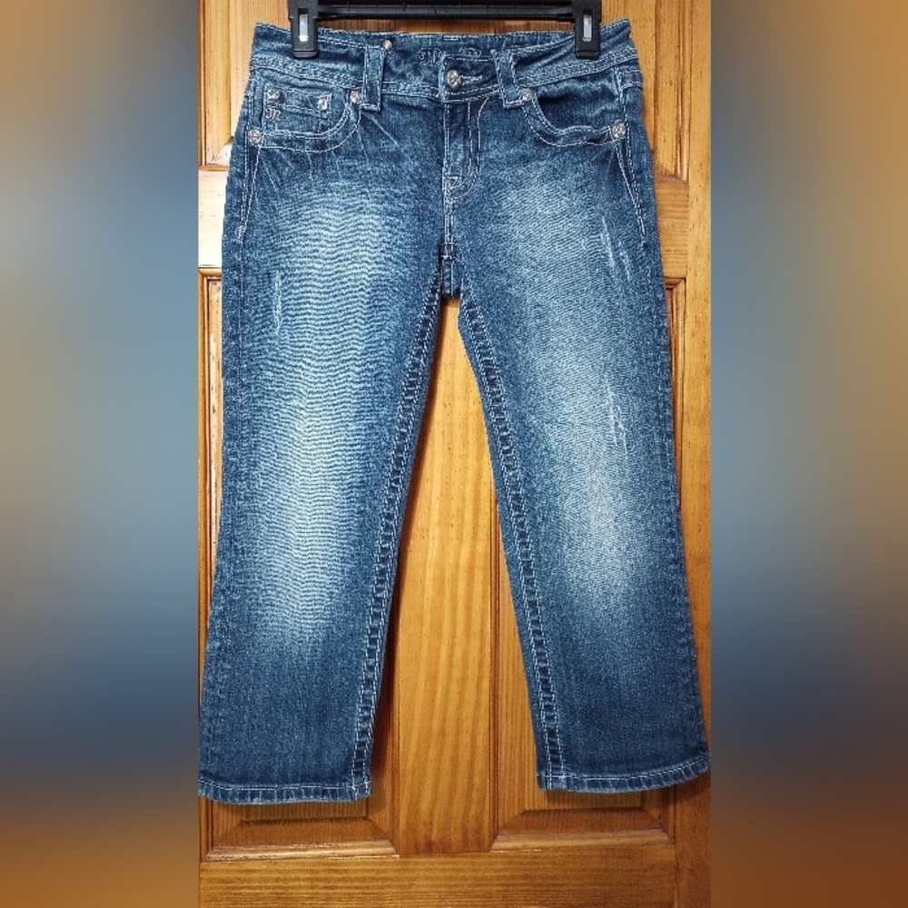 Miss Me Blue Denim Capris